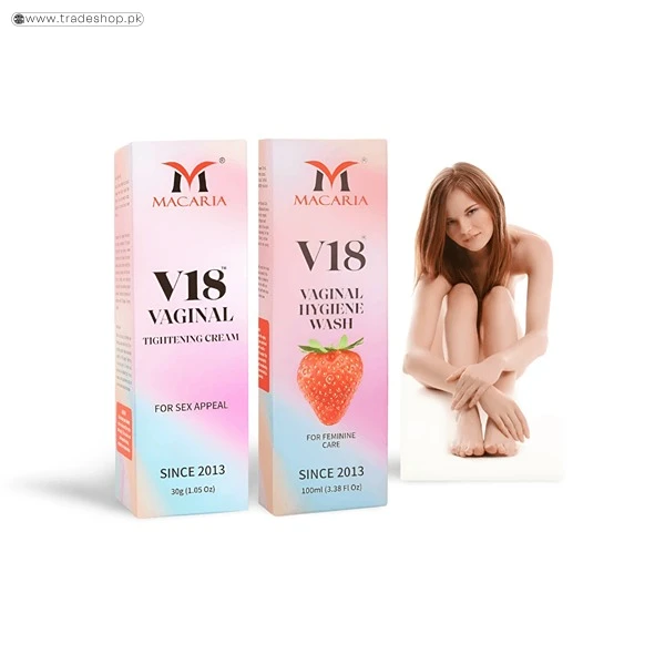 Macaria V18 Vaginal Tightening Cream Gel Plus Vaginal Wash