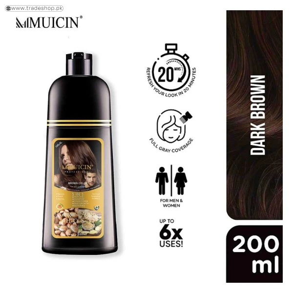 5 Minute Hair Coloring Shampoo + Conditioner (Dark Brown)