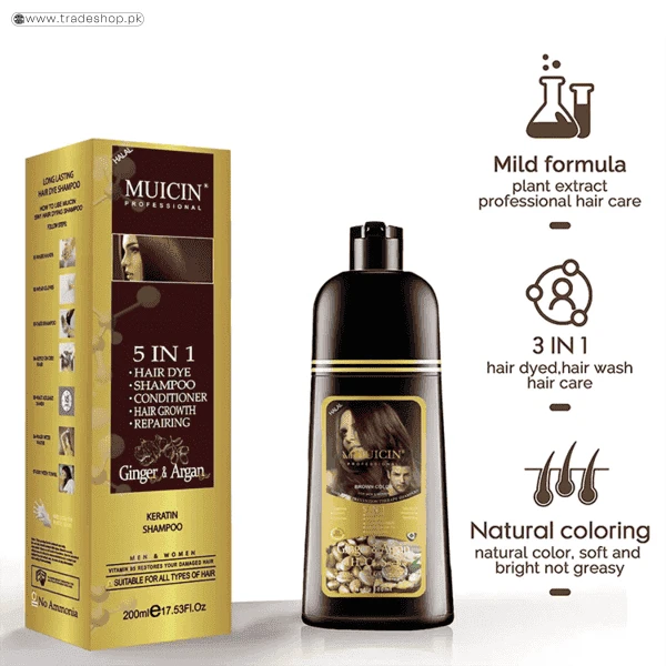 5 Minute Hair Coloring Shampoo + Conditioner (Dark Brown)