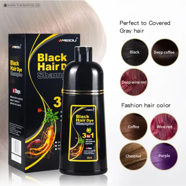 Meidu Black Hair Dye Shampoo