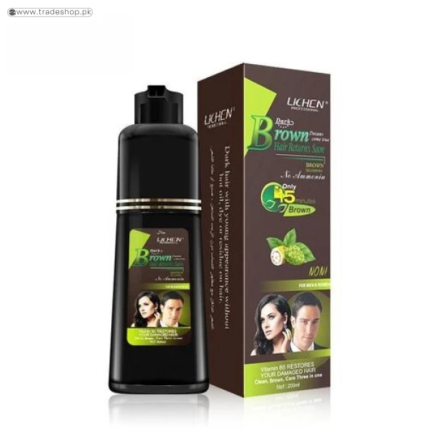 Lichen Hair Color Shampoo Dark Brown