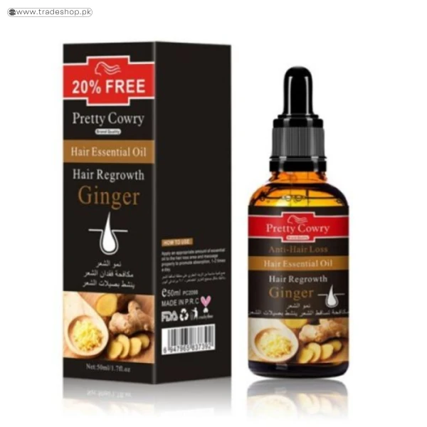 Pretty Cowry Hair Essential Oil Hair Regrowth Ginger